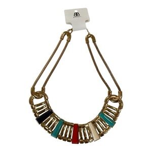 BANSRI Multicolor Gold Statement Necklace